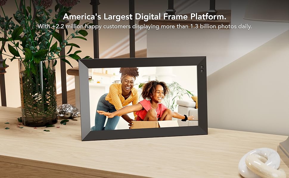 nixplay W15C Smart Digital Picture Frame 15.6 Inch, Share Video Clips and Photos Instantly via