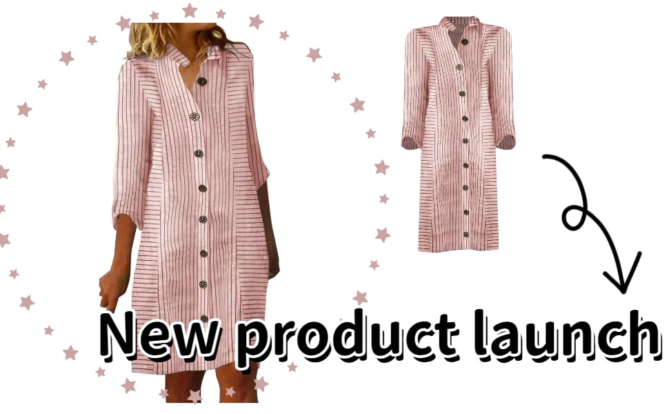 MESSIYO Linen Dresses for Women 2024 Shirt Dresses for Women