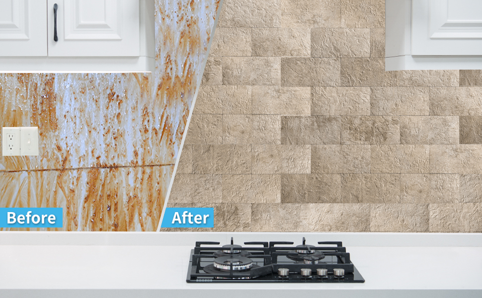 Art3d 102Piece Backsplash Tile Peel and Stick for Stove Kitchen