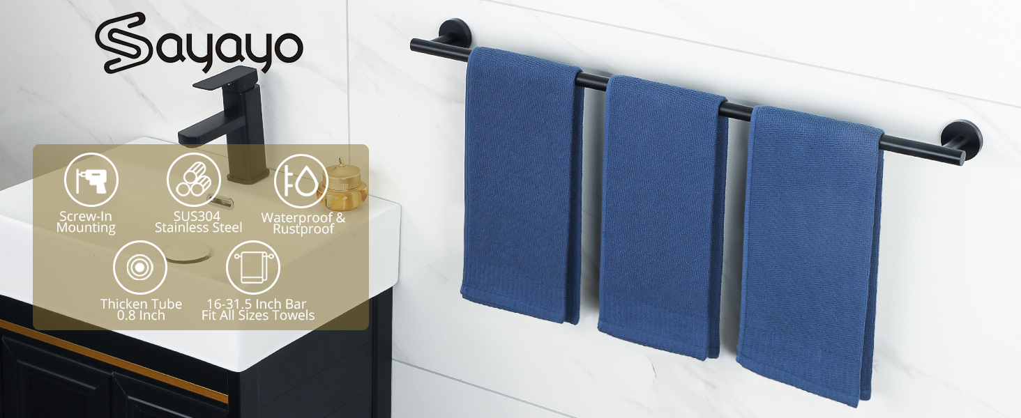 black towel racks for bathroom