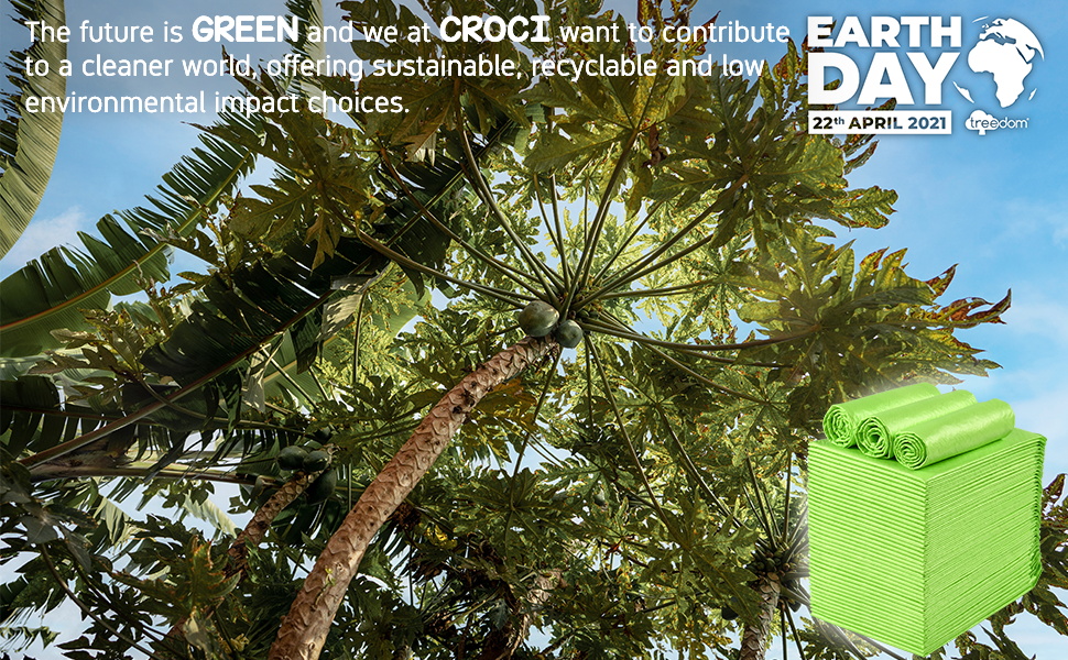 CROCI ECO Green Dog Pads 22x23in Puppy Pads, PlantBased