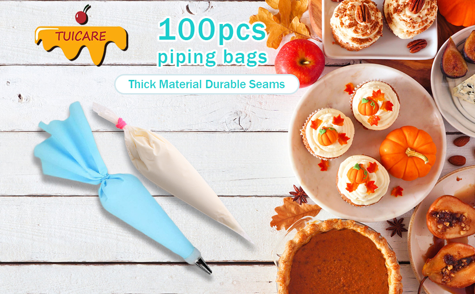 piping bag 16 inch and tips set