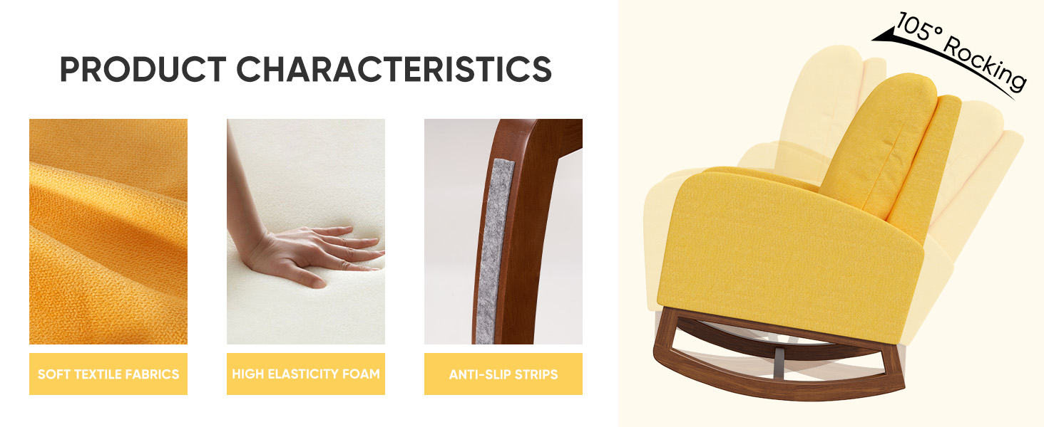 rocking chair yellow