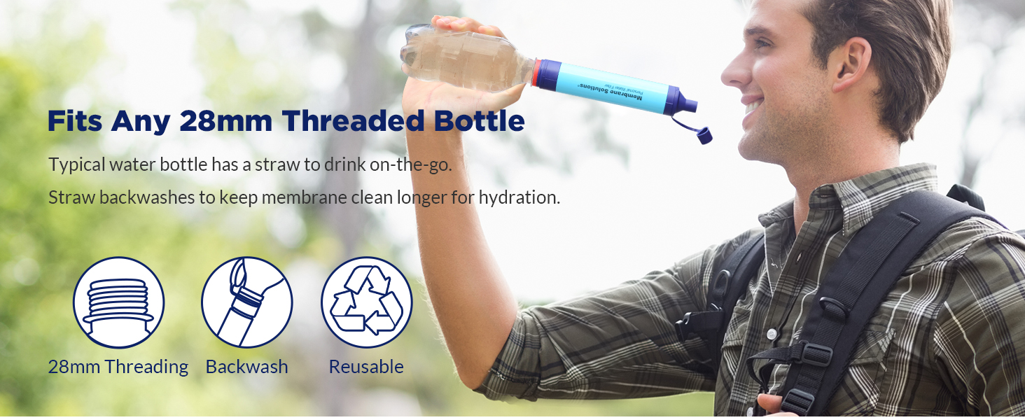 water filter straw-fit 28mm threaded bottle-1464