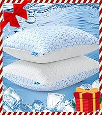 almohadas de espuma viscoelástica triturada tamaño queen juego de 2