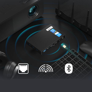 Male All-in-One Tower nuc Bluetooth 2.4g 5.0g wifi Gigabit Ethernet Wireless Keyboard Mouse