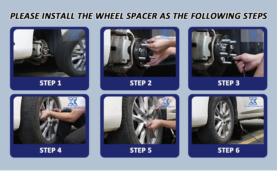 wheel spacer installation steps