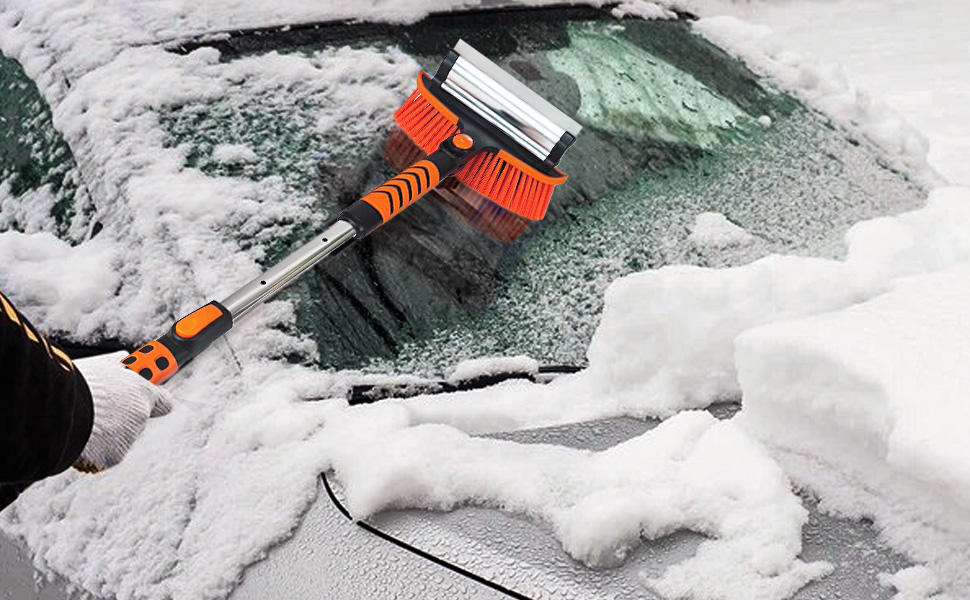 42" 5 in 1 Snow Brush for Car Snow Shovel and Ice Scrapers for