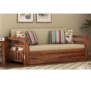 Wooden Sofa Cums Bed for Living Room