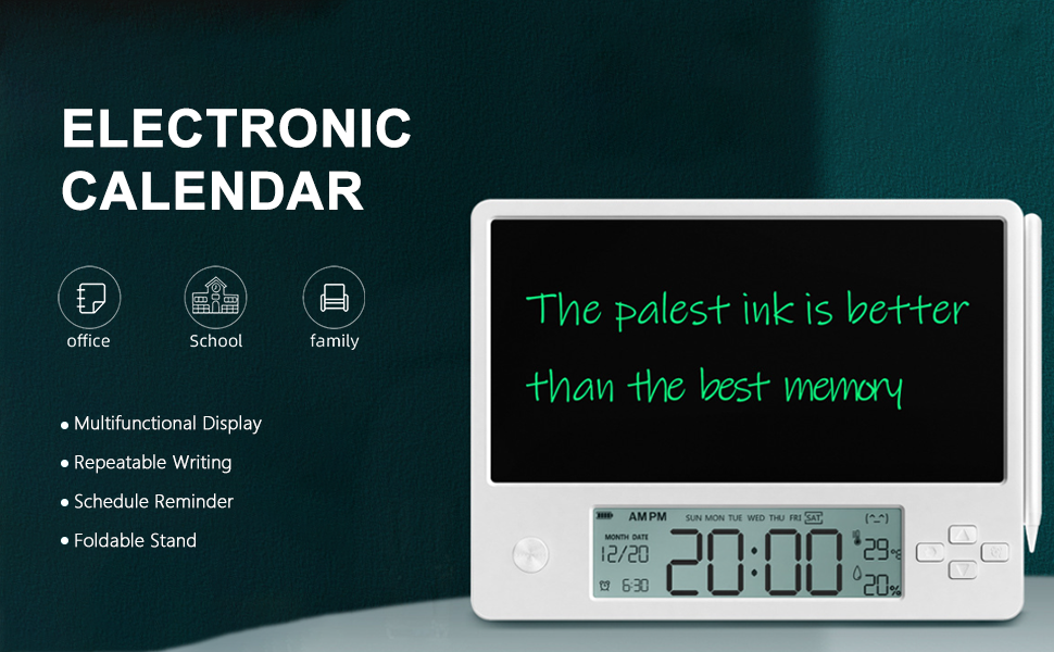 Electronic Calendar with Notepad