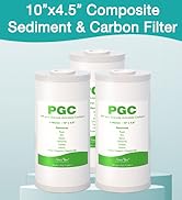 5 Micron 10" x 4.5" Sediment and Carbon Whole House Water Filters SimPure Replacement Cartridge f...