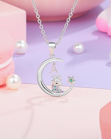 initial necklace for girls