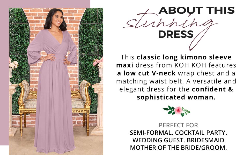 anaya kimono sleeve wrap maxi dress