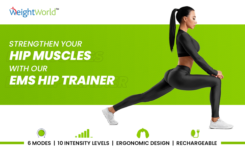 WeightWorld Hip Trainer & Muscle Stimulator For Buttocks Fitness