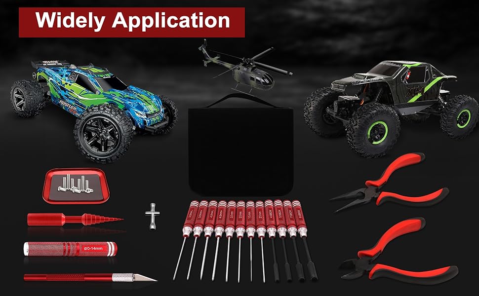 19Pcs RC Car Tool Kit Hex Screwdriver Set Hex Nut Drivers