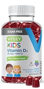 Sugar Free Vitamin D3 Gummies for Kids