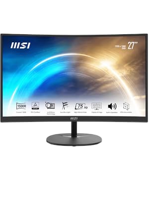 MSI PRO MP271C 27'' Curved Monitor, Adjustable, 1500R, FHD