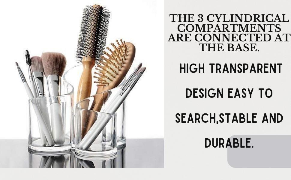 desk organizer for makeup acrylic brush holder for vanity makeup organizer for brushes and lipstick