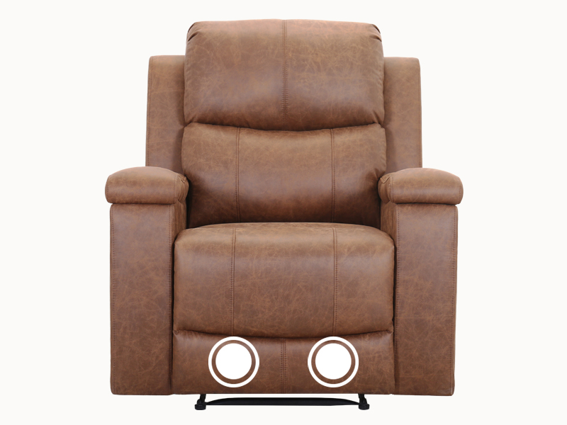 CANMOV Leather Recliner Chair, Classic and Traditional