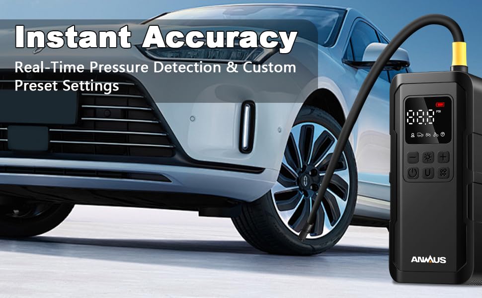 Tire Inflator Portable Air Compressor, 2x Faster Air Pump