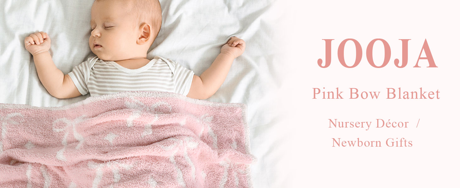 Pink Bow Baby Blanket