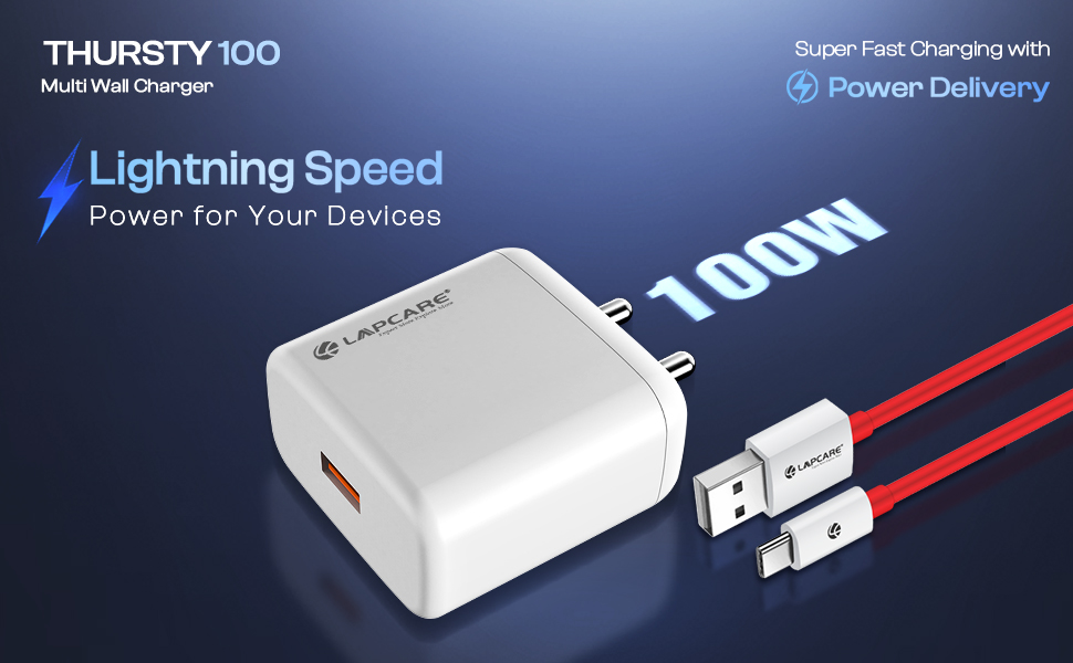 Thursty 100W Multi Wall Charger USB 
