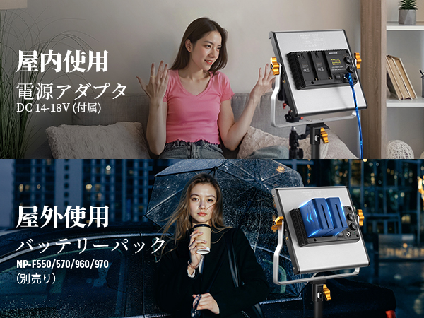 Amazon | NEEWER 2パック 480 LEDビデオライトとスタンドキット