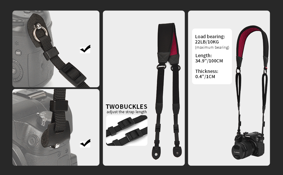 Cwatcun Camera Strap for Nikon Canon Sony Camera Neck Strap Camera