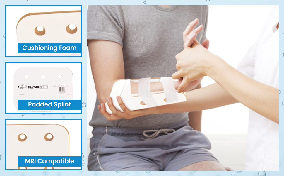 Primacare IS5412 Padded Cardboard Splint Wrist Brace or