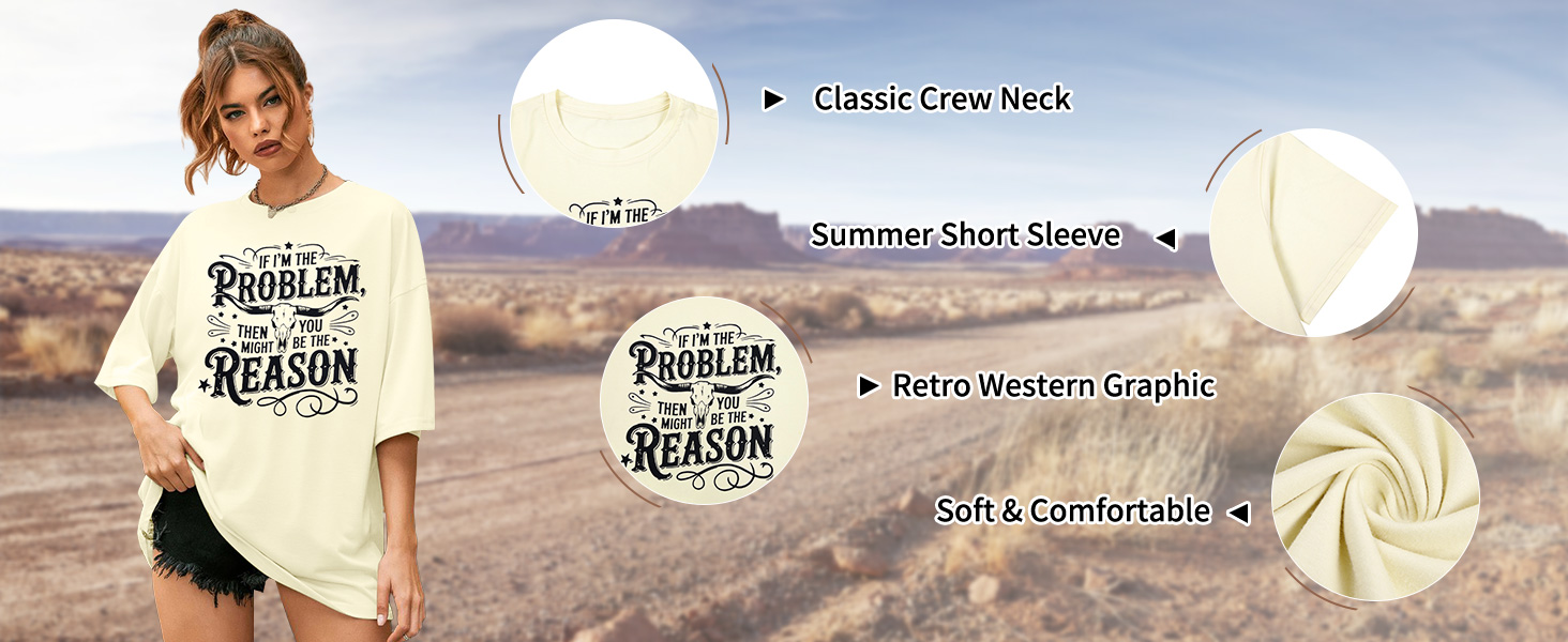 Fan Tshirt Oversized Cowboy Tshirts