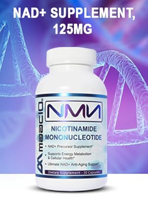 NMN Real Nicotinamide Mononucleotide Supplement (NMN 125mg Capsules) Powerful NAD+ Precursor