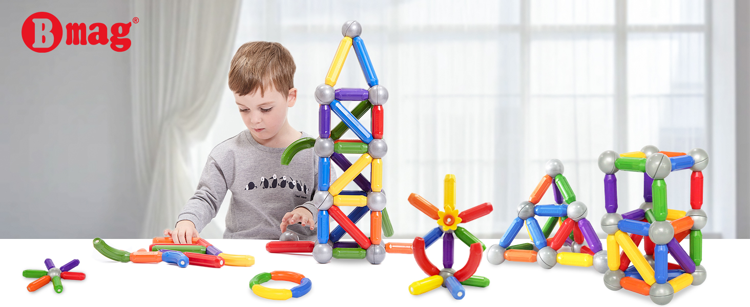 Bmag 46 PCS Balls and Rods Set, Building