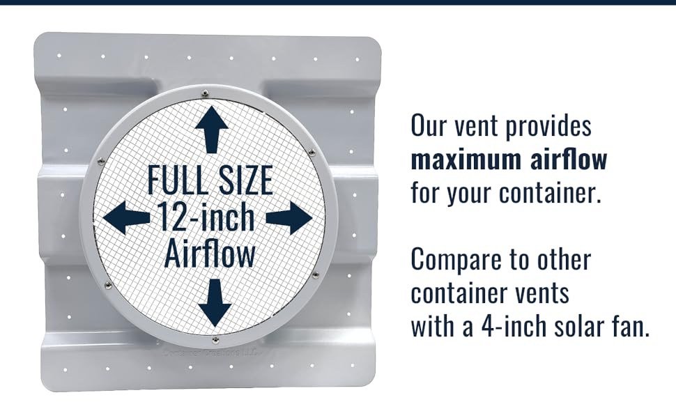 AdaptAIR Shipping Container Roof Vent, Add 12inch