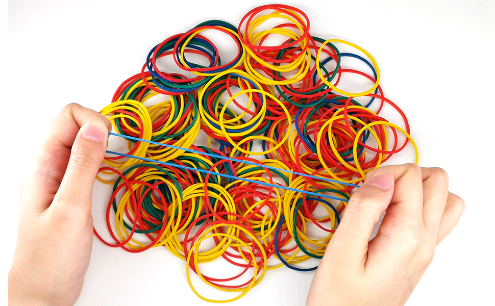 Rubber Bands, 200 Pcs Color Rubber Bands File Bands Rubber
