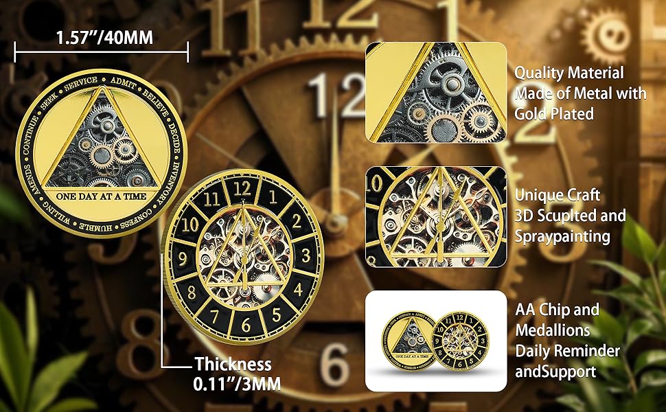 12 Steps Sobriety Coin