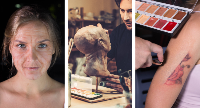 Flesh Tone Alcohol-Activated Palette, Tattoo Cover, Highly Pigmented Professional SFX Makeup