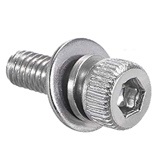 六角穴付組込ボルト M3x6 SUS304ステンレス 座金組込み 六角穴付ボルト キャップボルト セット 低頭六角ボルト ねじナット