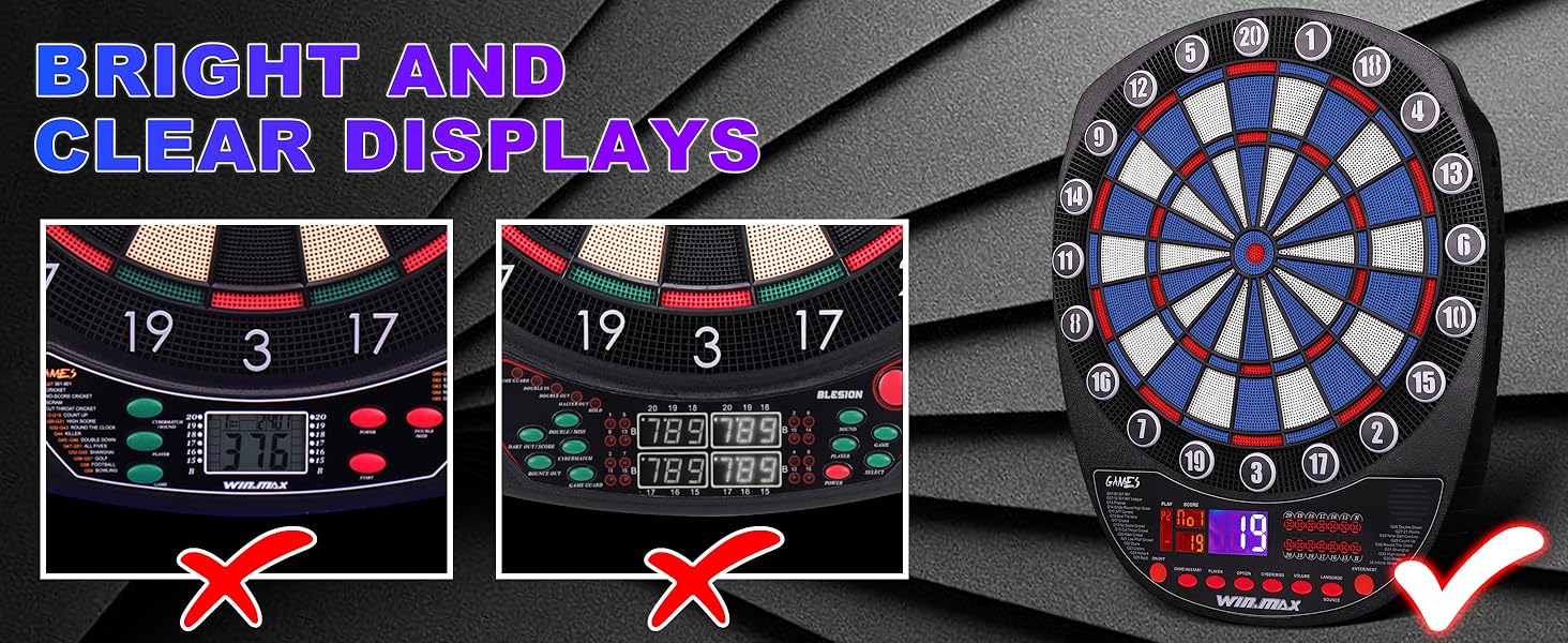 Electronic dartboard design with illuminated segments