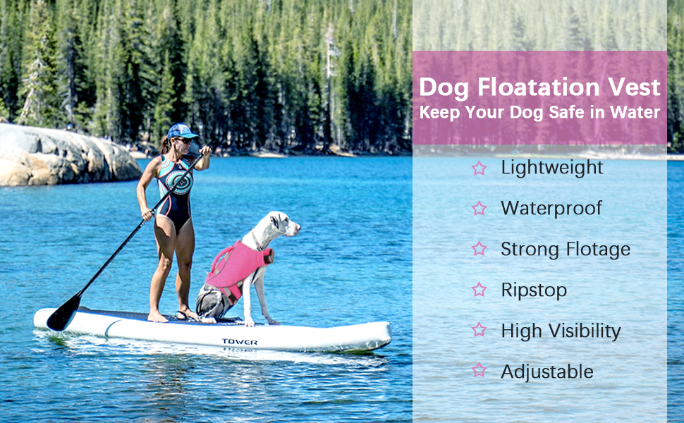 dog life jacket vests swimming boating lifejacket small medium large shark fin mermaid