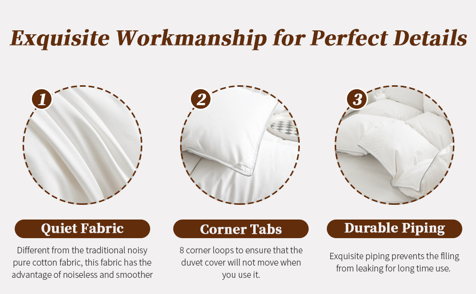 HOMBYS 90 White Goose Down Comforter King Size for All