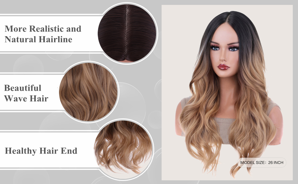 long ombre blonde wig