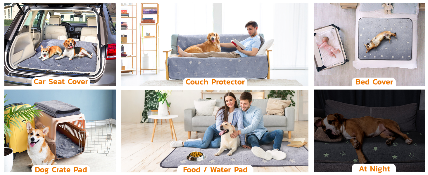 Washable Puppy Pads, 2 Packs Fast Absorption Reusable Puppy Pads, Dog