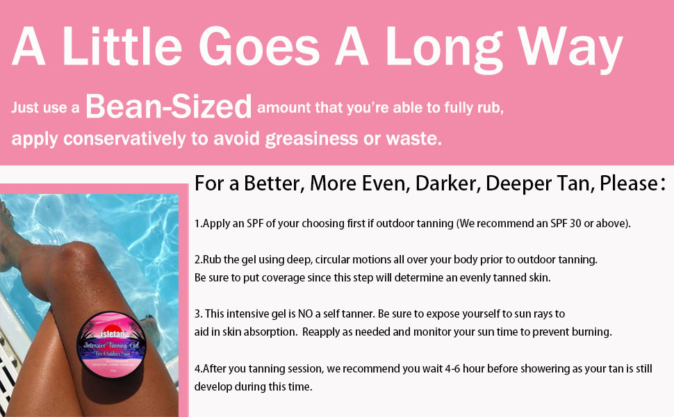 tanning accelerator for outdoor sun, intensive tanning luxe gel, carrot sun tanning gel