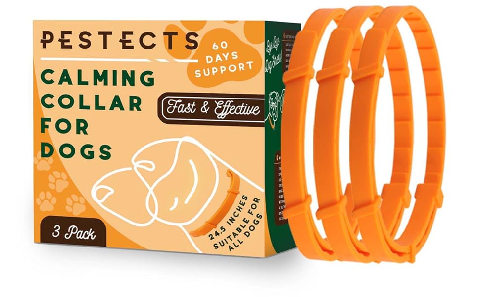 Pestects Calming Collar for Dogs 3 Pack, Adjustable 25