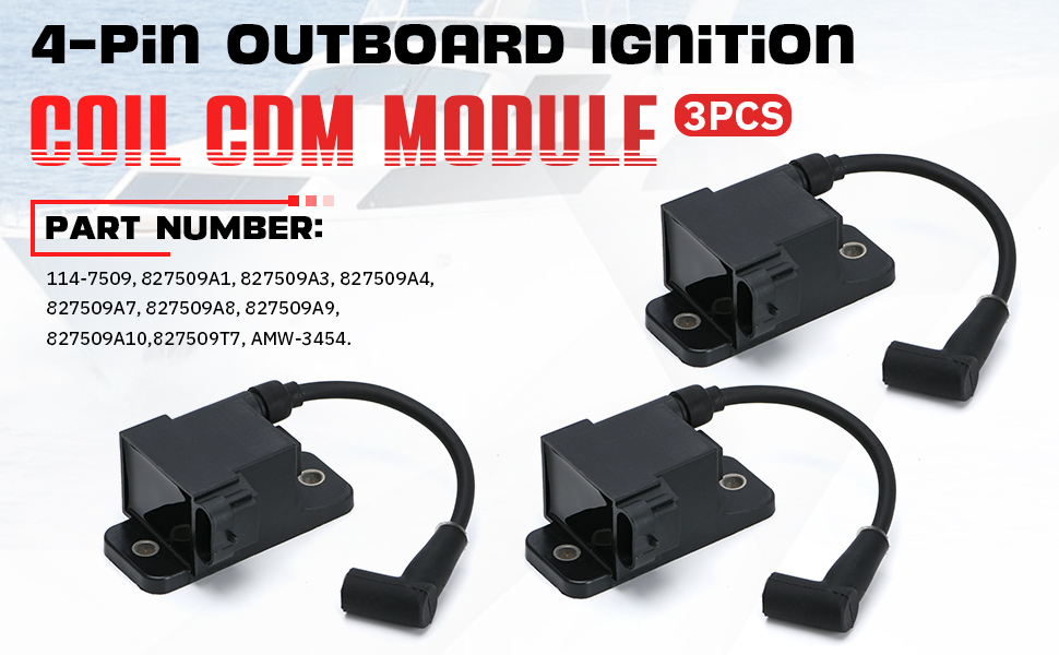 Amazon.com: 3 PCS Outboard Ignition Coil CDM Module 4-Pin
