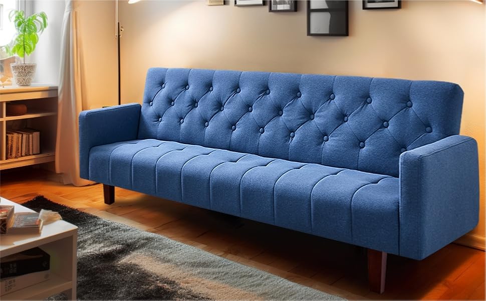 VIPNEW Folding Futon Sofa Bed, Convertible Sleeper Sofa