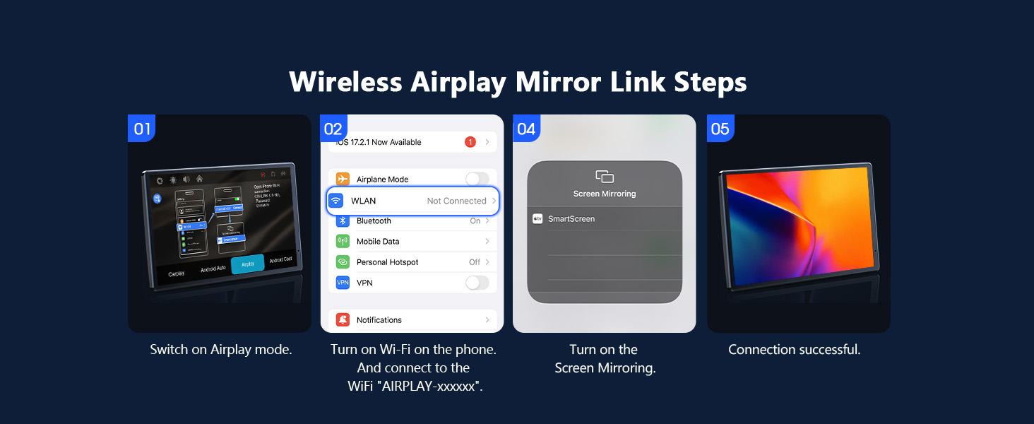 Wireless Airplay Mirror Link Steps