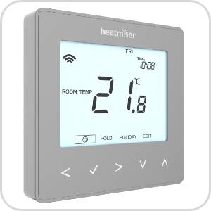 Heatmiser NeoStat Programmable Water and Central Heating Thermostat Works with the NeoHub for Smart Control Alexa Google Assistant and Apple Home Kit (White) 15 Heatmiser Neo Stat Sliver