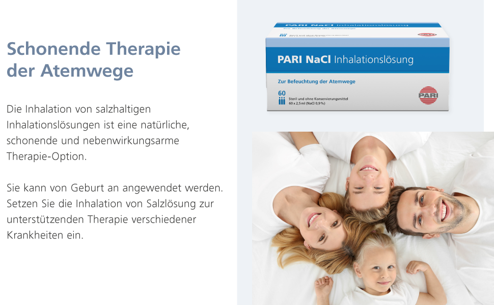 Pari Naci Solution for inhalation Befeuchtung der atemwege Schleimhäute von Kindern und Erwachsenen