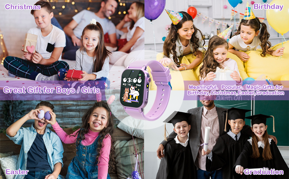 Kids Smart Watches Girls with 32 Games Gift for Girls Age 3